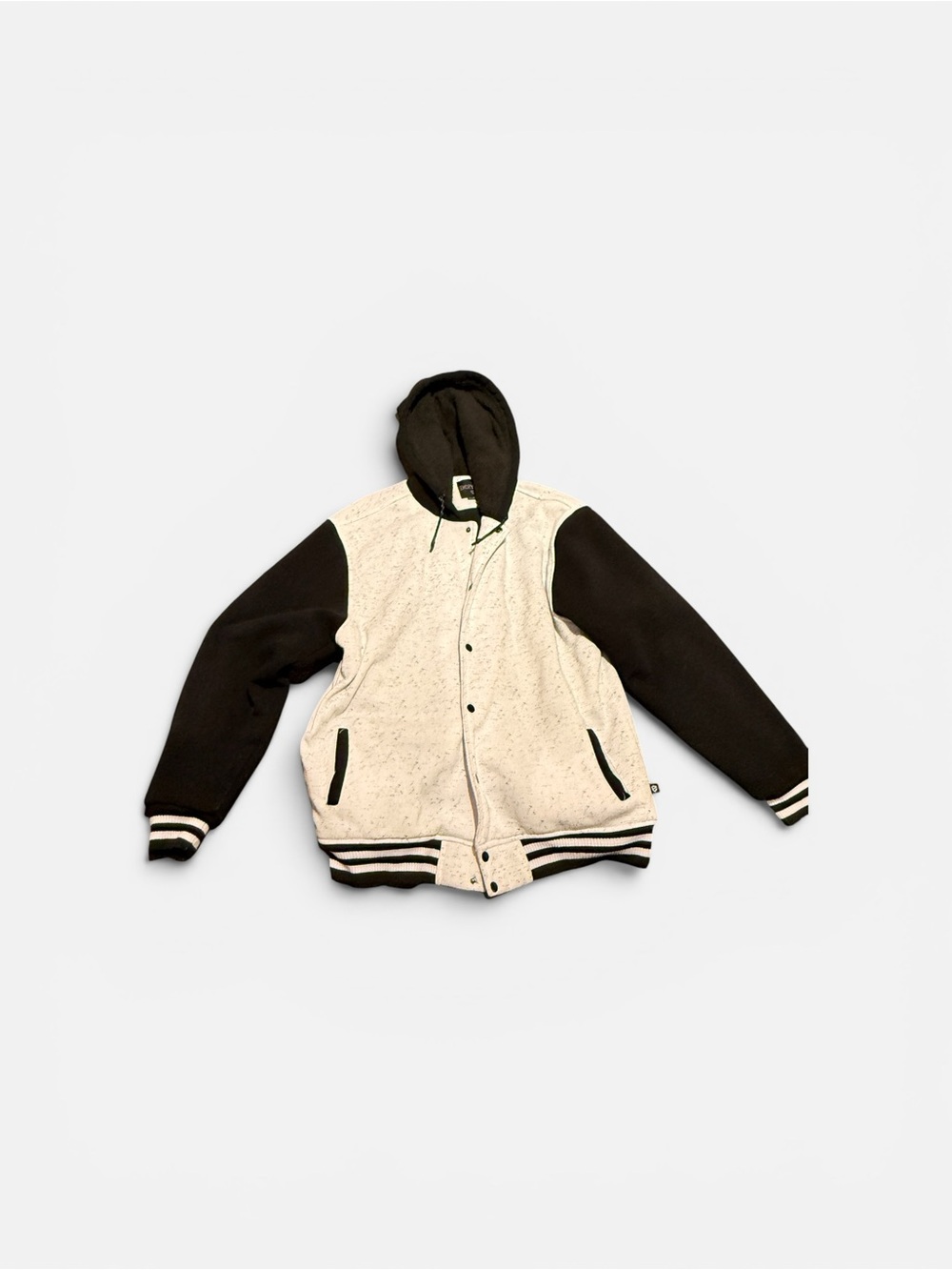 Men's Hoodie sweatshirt in Cream and Black
